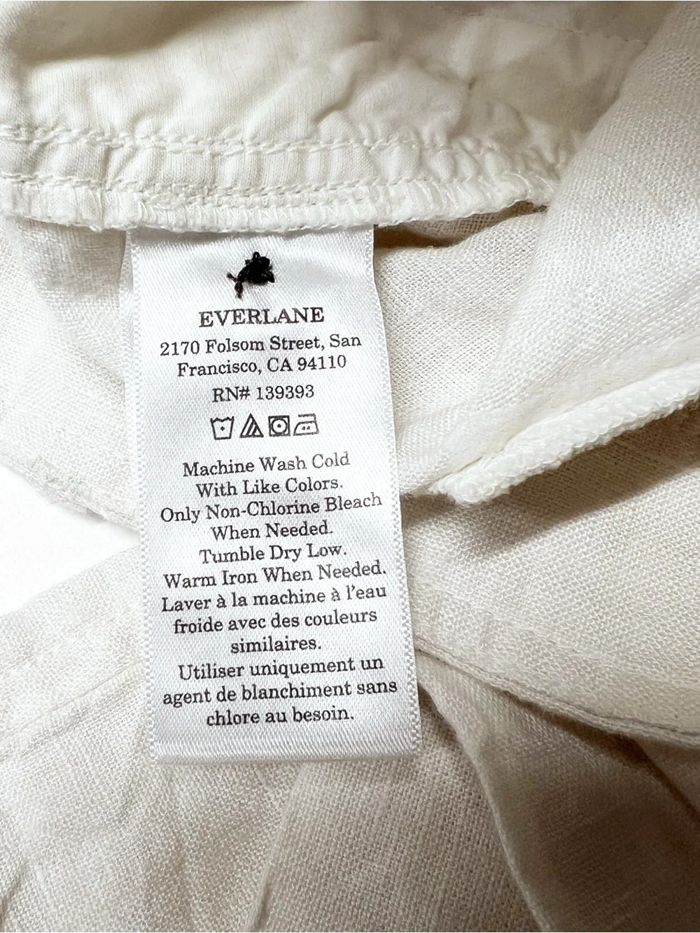 Everlane The Linen Way-High Drape Pant Bone Size 2 NWOT 100% Linen